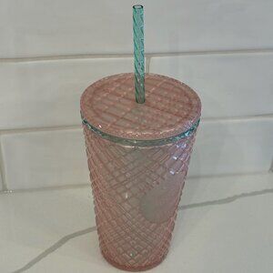 3 for $25- Starbucks Summer 2023 Pearl Peach Jewled Cold Cup 16 oz